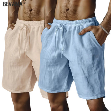 Summer New Men's Breathable Shorts Hawaii Beach Short Pants Male Solid Color Trousers Loose Lightweight Short Streetwear