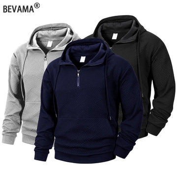 Men's Hooded Sweater Casual Sports Jumper Vintage Harajuku Long Sleeve Zipper Casual Loose Coat Street Men Sweatshirt