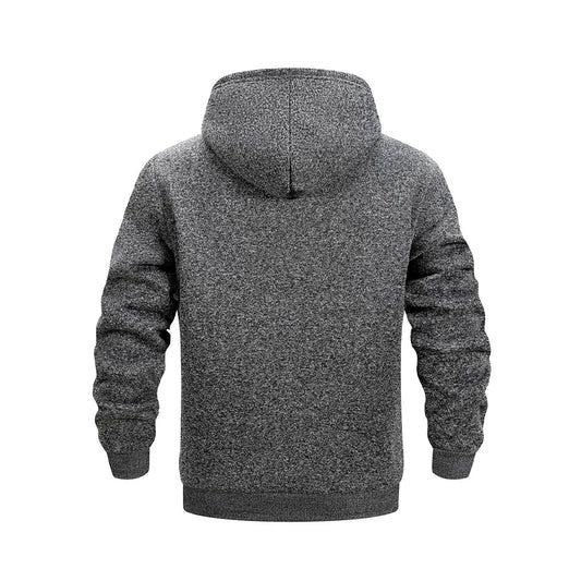 Winter Men's Thickened Warm Hoodies Outdoor Windproof Fleece Lining Long Sleeve Pullover Men Casual Sweatshirt Streetwear