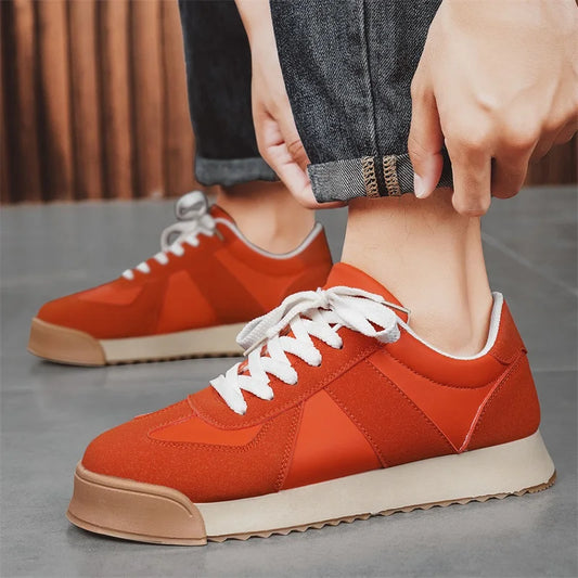 Trend Orange Platform Sneakers Men Classic Low Cut Men's Running Shoes Comfortable Non-slip Training Shoes Man zapatillas hombre