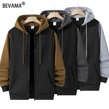 Autumn Men's Zip Up Hoodie Oversized Jacket Coats Long Sleeve Cardigan Sweatshirts Streetwear Men's Hoodies Jackets