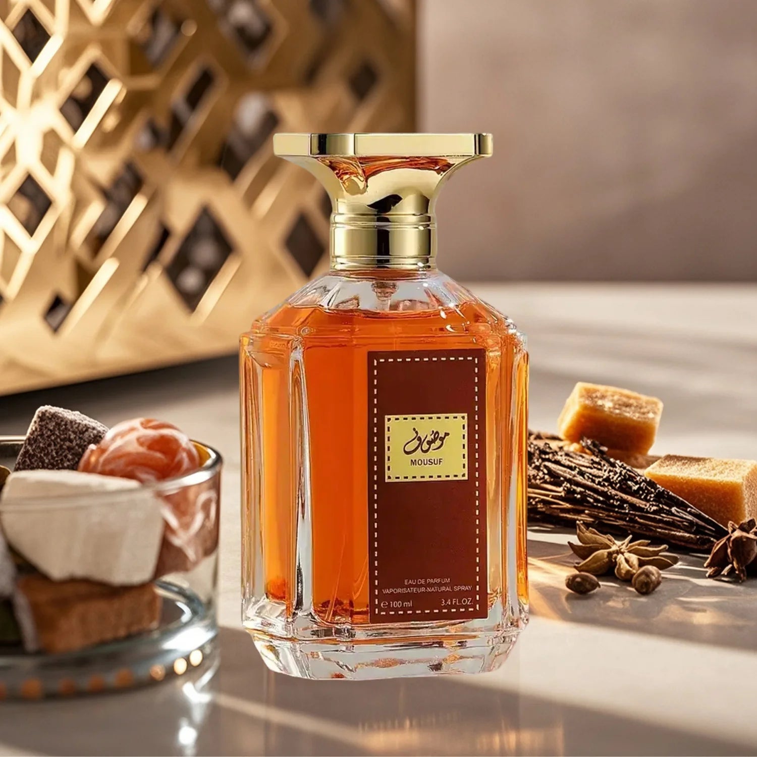 Mousuf Perfume for Men & Women 100ML(3.4 FL.OZ) Intense Arabian EDP Long Lasting Sweet, Tobacco, Musk Fragrance Spray for Unisex