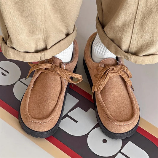 2025 Original Loafers Men Flats Summer Comfortable Half Shoes Man Retro Brown Non-Slip Men's Casual Shoes zapatos para hombre