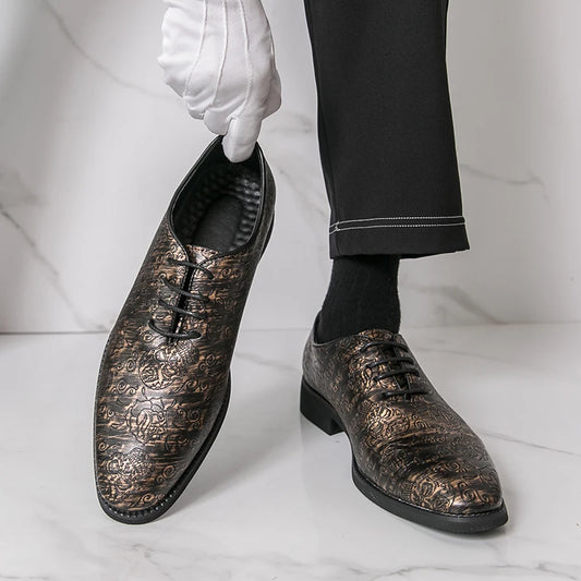 Luxury Pointed Dress Shoes Man Comfort Leather Men's Formal Shoes High Quality Oxford Shoes Man Business Shoes zapatos hombre