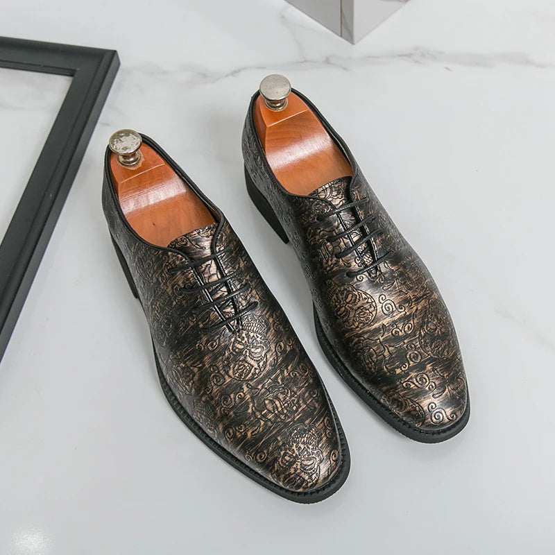 Luxury Pointed Dress Shoes Man Comfort Leather Men's Formal Shoes High Quality Oxford Shoes Man Business Shoes zapatos hombre