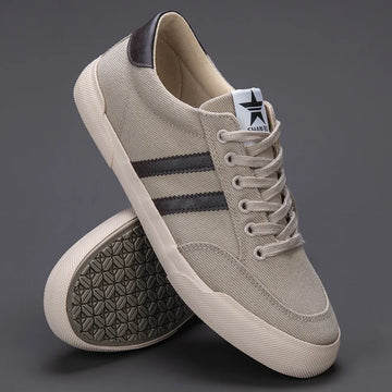 Classic Khaki Men's Espadrilles Comfort Lace-Up Canvas Shoes Men Flats Harajuku Light Casual Sneakers Man Zapatillas Lona Hombre