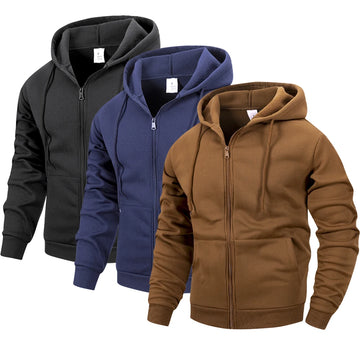 Men's Zip Hoodie Jacket Hooded Sports Outdoor Daily Basic Casual Autumn Winter Hoodies Sweatshirts Cardigan Jacket