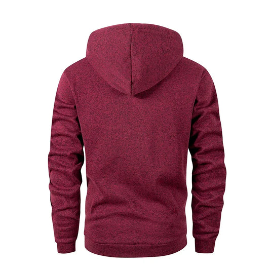 Men's Half Zip Hoodies Pullover Long Sleeve Sweatshirt Male Casual Solid Color Sports Hooded Men Streetwear Warm Top