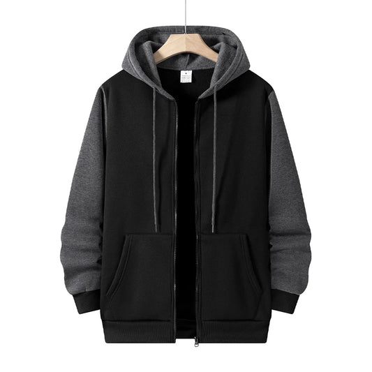 Autumn Men's Zip Up Hoodie Oversized Jacket Coats Long Sleeve Cardigan Sweatshirts Streetwear Men's Hoodies Jackets