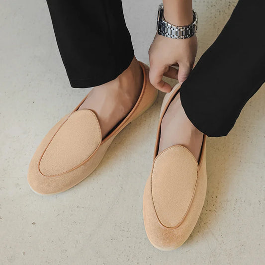 Suede Loafer Shoes Man Big Size 39-45 Original Designer Shoes For Men Flats Comfort Slip-on Leisure Shoes Men zapatos de hombre
