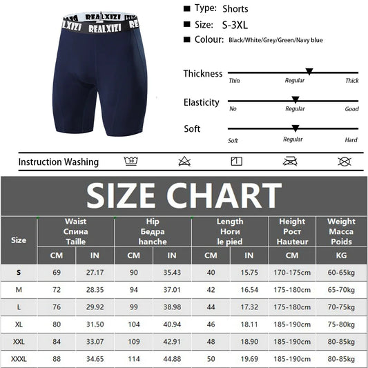 Men's Bodybuilding Shorts Fitness Compression Leggings Male Muscle Alive Elastic Shorts Quick Drying Running Training Shorts