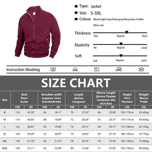 Spring and Autumn Men's Stand Collar Casual Zipper Jacket Outdoor Sports Coat Windbreaker Jacket Solid Color Thin Coat