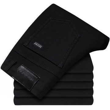 Classic Business casual Jeans men 2023 new Fashion black Slim Stretch Denim Trousers Male high quality Luxury pants men Clothing