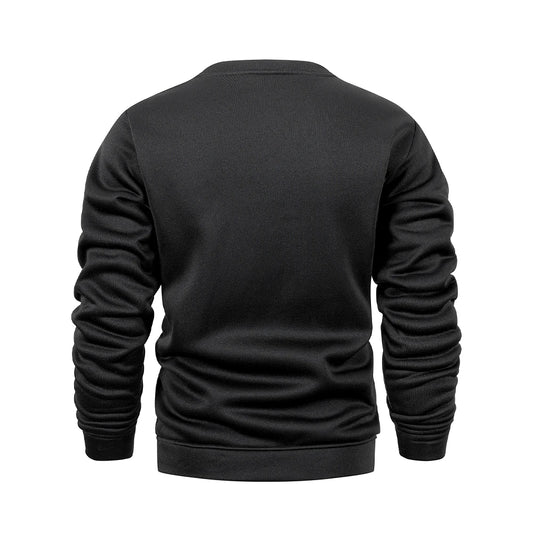 Men's Long Sleeve Sweaters Crew Neck Basic Pullover Shirts Autumn Warm Streetwear Outdoor Jogger Casual Loose Sweatshirt Hoody