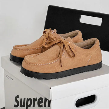 2025 Original Loafers Men Flats Summer Comfortable Half Shoes Man Retro Brown Non-Slip Men's Casual Shoes zapatos para hombre