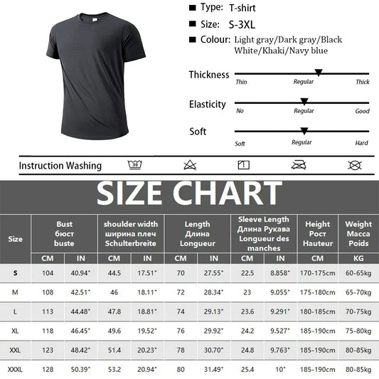 Men's Running T-Shirt Summer Sport Tops Tee Jersey Male Sportswear Quick Dry Short Sleeve Gym Fitness Workout T Shirt Men