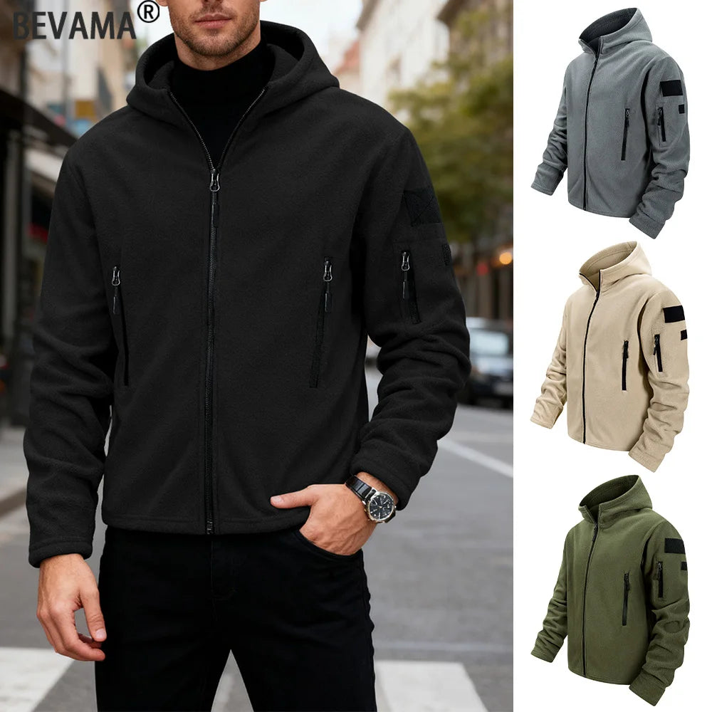 Men's Tactical Windproof jacket Military Shark Skin Soft Shell Jackets Outdoor Sport Hiking Thickened Hooded Jackets Coats