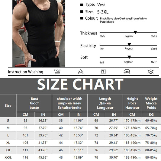 Summer Men's Vest Stripe Gym Tank Top Men Fitness Sleeveless Shirt Male Exercise Sports Vest Undershirt Bodybuilding Clothing