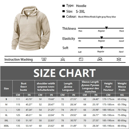 Men's Hooded Sweater Casual Sports Jumper Vintage Harajuku Long Sleeve Zipper Casual Loose Coat Street Men Sweatshirt